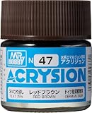 GSI クレオス(GSI Creos) GSIクレオス アクリジョンカラー レッドブラウン つや消し 10ml 模型用塗料 N47
