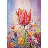 VIKMKM ダイヤモンドアート キット 5Dダイヤモンド塗装キット モザイクアート DIY 手作り絵画 手芸キット ダイアモンドビーズ絵画キット 全面貼り付けタイプ 家の壁の装飾