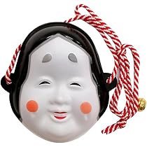 【作家もの】【縁起物】ミニチュア　面　ひょっとこ　お多福 Amazon.co.jp: ひょっとこ お面 おかめ おたふく お多福 お祭り