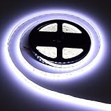 AUDEW Waterproof 16.4ft 3528 SMD 600 LED Lights Flexible Strip Light DC 12V Pure White [並行輸入品]
