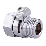 Malida G1/2" Full Brass Shower Head Flow Contol and Shut OFF Valve for Shower Head, Hand Shower, or 