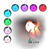 kIJEa Night Lights for Kids、マルチカラーシリコンソフトRaindropシェイプPirate式ナイトライトウォームホワイトと7-color呼吸モード