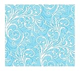 York Wallcoverings KD1725SMP Just Kids Layered Scroll 8-Inch x 10-Inch Wallpaper Memo Sample, Blues 