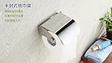 Luxury Stainless Steel Chrome Polish Toilet Paper Tissue Roll Holders Box Cover In Wall Bathroom Sho