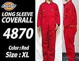 dickies ディッキーズ　4870 長袖 つなぎ XLサイズ　RD（レッド）　アウトレット　大きいサイズ・ビッグサイズ