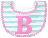 Mud Pie Baby-Girls Newborn B Girl Initial Bib, Pink, One Size by Mud Pie Baby [並行輸入品]