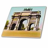 3drose Scenes from the Pastマジックランタン – Arc de Triompheヴィンテージパリフランスフレンチ履歴Landmark 1910 – タイル 8-Inch-Ce