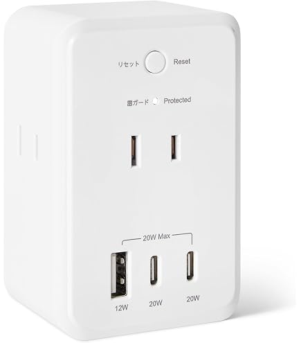 Amazon.co.jp: J-Force iPhone/スマートフォン充電対応 電源タップ