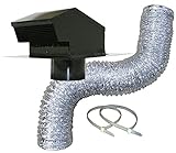 Speedi-Products EX-RCK 04 4-Inch Diameter Roof Cap Kit, 8-Feet Length Foil Duct, Reducer, Clamps, Bl