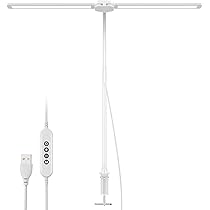 Amazon.co.jp: Rakuminyouデスクライト LED ダブルヘッド 電気