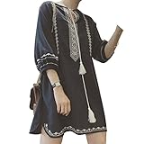 (マーシェル) Marshel マタニティ チュニック ボヘミアン風 おしゃれ デザイン 産前 産後 長く使える 妊婦服 ネイビー