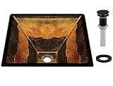 p836 Foil UndertoneガラスVesselバンドルW / pvpud Drain ( W / PSRシンクリングで必要な場合)アンティークブロンズ