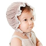 夏赤ちゃんコットン帽子レースアップビーニー調節可能なキャップ新生児Sun Hat for 0 – 24 m