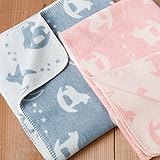 天衣無縫 綿毛布 木馬柄 クウォーターケット ピンク S-PK