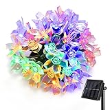 Ankway Blossom Flower Solar String Lights - 30LEDs 16FT Multi-Color Outdoor Led Fairy Christmas Ligh