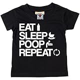 BullshirtのEat Sleep Poop Repeat半袖ベビー/幼児用Tシャツ18 – 24 MO。。。