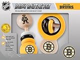 Boston Bruins Wooden Baby Rattle Set