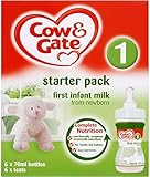 Cow & Gate First Infant Milk Newborn Starter Pack (12x90ml) 牛とゲート最初の乳児用ミルク新生児スターターパック（ 12X90Ml ）