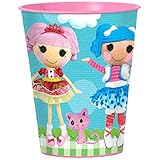 Adorable Lalaloopsy誕生日パーティープラスチックFavour Cup1ピース、ブルー/ピンク, 16 oz。。