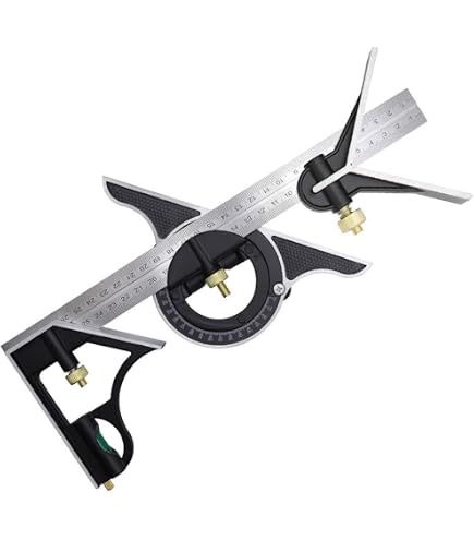 Starrett C11-4 Reversible Cast Iron Center Head For Combination Squares With 4" Long Blades, Black Wrinkle Finish