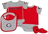 Georgia Bulldogsベビー/幼児" Lil Jersey "クリーパー、よだれかけ、Bootieセット12ヶ月
