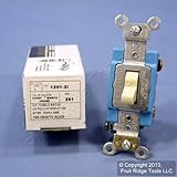 Leviton 1201-2I 15 Amp, 120/277 Volt, Toggle Single-Pole AC Quiet Switch, Extra Heavy Duty Grade, Se