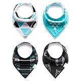 Baby Bandana Drool and Dribble Bibs for Boys and for Girls - (Set of 4, Gift Set) - Best for Babies 
