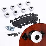 クラシック風 ドア取っ手 引き出しつまみ ドアハンドル 家具・装飾 ドア/窓/引き出し/食器棚/タンス/キャビネット 8組 ホワイト＋ブラック