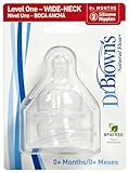 Dr. Brown\'s Wide Neck Baby Bottle Nipple by Dr. Brown's