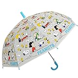 子供 傘 ジャンプカサ 50cm 55cm Disney ディズニー スヌーピーワンタッチ 雨傘 雨具 学童傘 8本骨 女の子 男の子 50cm スヌーピー（ブルー）2