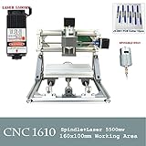 cnc 1610 5500mw cnc型レーザー彫刻自作初心者のための機械加工cnc1610 pcbルーター