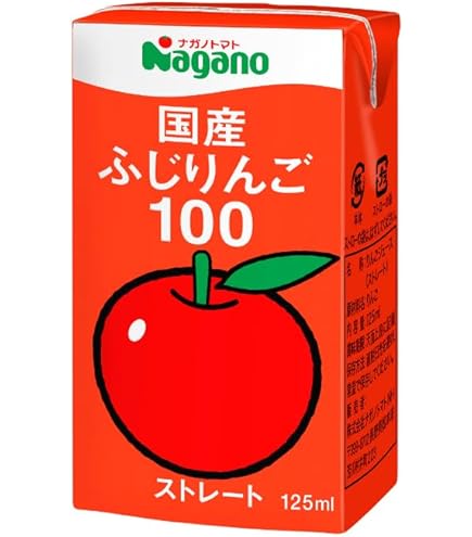Amazon.co.jp: ナガノトマト 国産 ふじりんご100 125ml×36本 : 食品