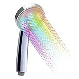LEDシャワーヘッド、CrazyFire自動7色ウォーターLED Llightシャワーヘッド、マルチカラー自動ジャンプChanging水フローシャワースプレーバスルーム水保存降雨シャワーヘッド