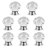 Powanfity_JP 透明 つまみ 引き出し取っ手 引き出しノブ 取手 ドア取って クリスタル ガラス ドアノブ 水晶 ハンドル ドアハンドル タンス キッチンキャビネット 食器棚 引き出し 装飾
