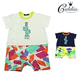 【子供服】 Caldia (カルディア) 涼感ペイント柄サボテンオール・ロンパース 70cm,80cm A36720