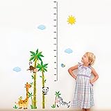 ZooArts ウォールステッカー 可愛い 動物 竹 自然 身長計 ベビールーム 子供部屋 壁紙シール 壁の装飾 環境保護 防水 はがせる おしゃれ インテリア雑貨 賃貸OK