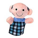 POTOJP 指人形 布の人形 家族みんなで指人形 マペットおもちゃ 縫いぐるみ 子供大好き 安心 布製 物語 童謡 おとぎ話 教育ハンドトイ 知能・五感 を育てる 動物 ごっこ遊び 25CM 1/6