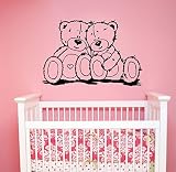 Love Teddy Bearsステッカービニールデカール漫画動物壁アート装飾ホーム子供女の子ベビールーム寝室子供部屋ロマンチック装飾tbr6