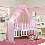 royal-太字ThickeningステンレススチールブラケットクリップベッドMosquito Net子供ベビーベッドMosquito Net ピンク