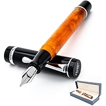 新品コンクリン エンデューラ デコクレスト 万年筆 オレンジ色 Endura_Deco_Crest_Rose_Black_O