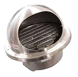 エスコ 99-111mm丸型ガラリ(防火ダンパー・フード付/SUS EA997MB-100