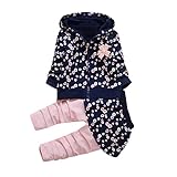 Tovadoo 子供服 ベビー服 女の子 コート+ズボン スカート パーカー 秋冬 長袖 多色 カラフル 小花柄 可愛い 部屋着 保育園
