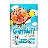 ネピア GENKI(ゲンキ) フィットするのにふわふわ通気 パンツ　L・44枚*9入（3合せ）1パック999円（税別）