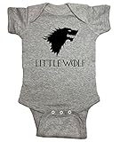 Game of Thrones Baby One Piece " Little Wolf "ボディスーツ カラー: グレー