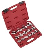 Sealey ak59891カラスの足オープンエンドスパナセット15pc 3 / 8sqドライブメトリックby Sealey