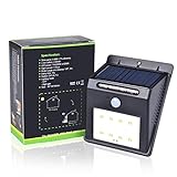 ACEHOME 8 LED センサーライト ソーラーライト 防犯ライト 玄関ライト ワイヤレス人感センサー 外灯 壁掛け式 太陽発電 省エネ 屋外照明/軒先/駐車場/庭先/玄関周りなど対応 夜間自動点