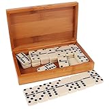 Dovewill 　ドミノセット　倒し　積み木　仕掛け　ボードゲーム　おもちゃ　竹ボックス