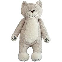 ドット柄エプロンのねこさん ぬいぐるみ ハンドメイド 海外作家様 猫 グレー ドット柄エプロンのねこさん ぬいぐるみ ハンドメイド 海外作家