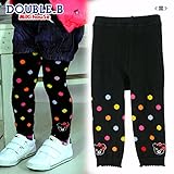 （ミキハウス）MIKIHOUSEダブルB カラフルドット柄 レギンス(90cm) 黒（05）