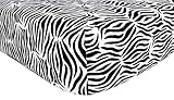 Trend Lab Black and White Zebra Crib Sheet